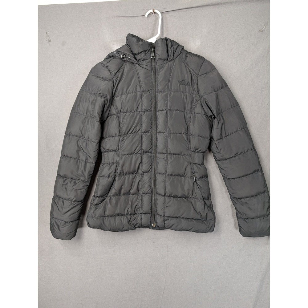 The North Face Womens Black Hooded Puffer Jacket XS F15